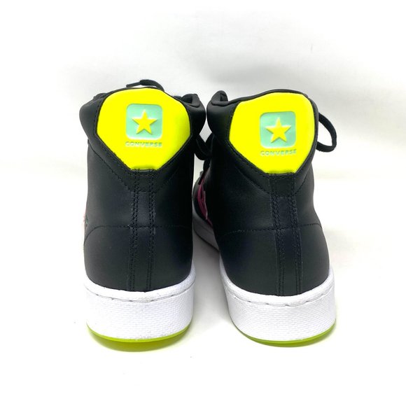 Converse Pro Leather Black Orange Yellow High Top Shoes Men's Sneakers 169651C - Picture 6 of 11